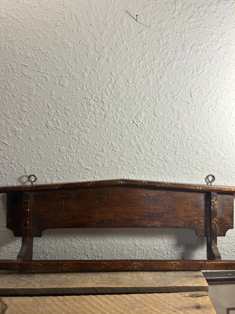 Wood Accent in Dark Brown Cottage Core painted accents Vintage Jewelry holder